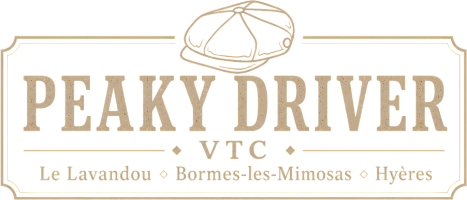 logo peaky driver vtc le lavandou bormes les mimosas hyeres